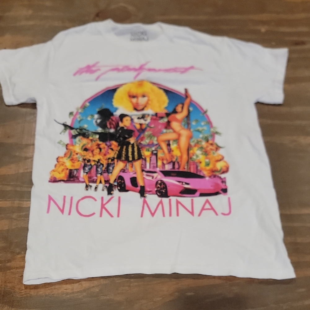 Nicki Minaj Graphic Tee - White & Pink